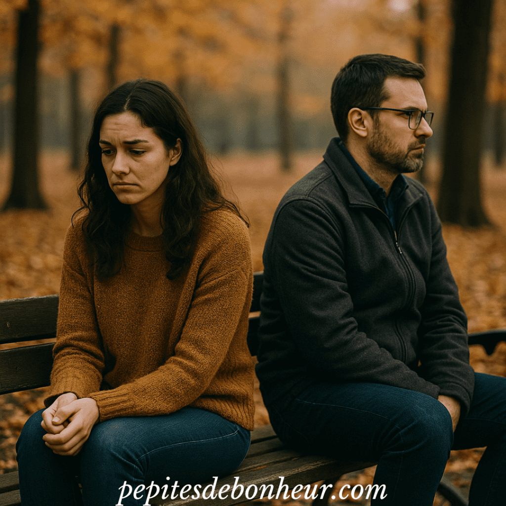 Illustration d'une relation toxique née d'une blessure d'abandon non soignée et de schémas répétitifs.